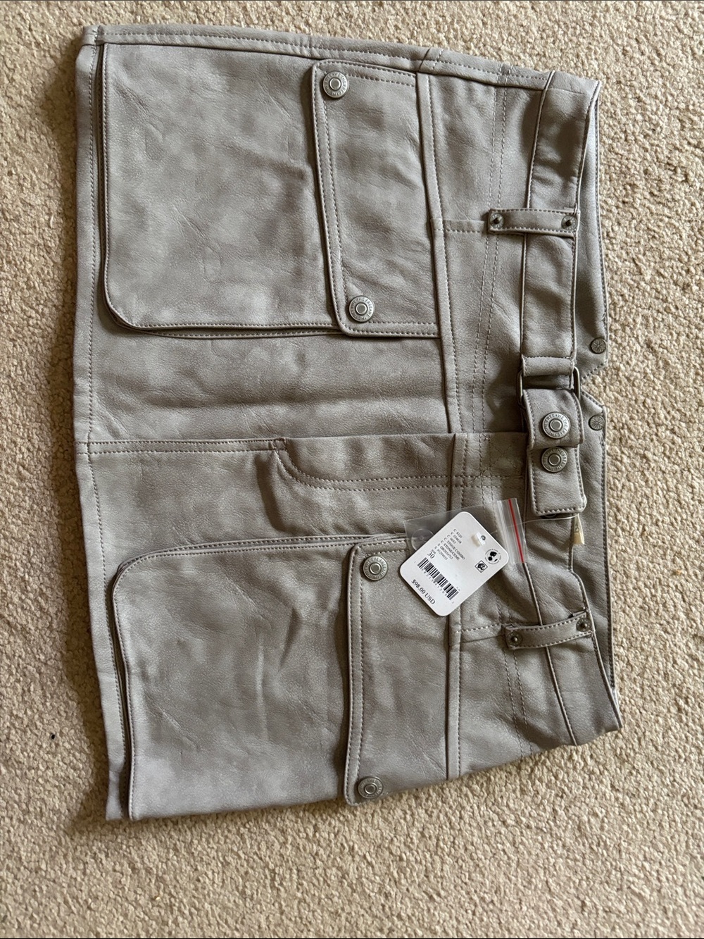We The Free Mini Skirt in Light Gray